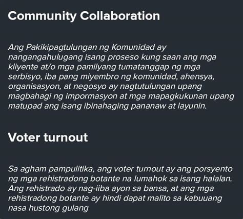 collaboration in Tagalog .